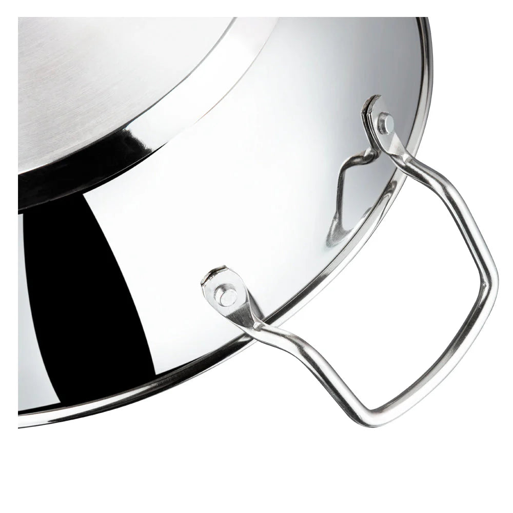 Vinod Stainless Steel Kadai with Toughened Glass Lid - SAS Bottom Induction Compatible