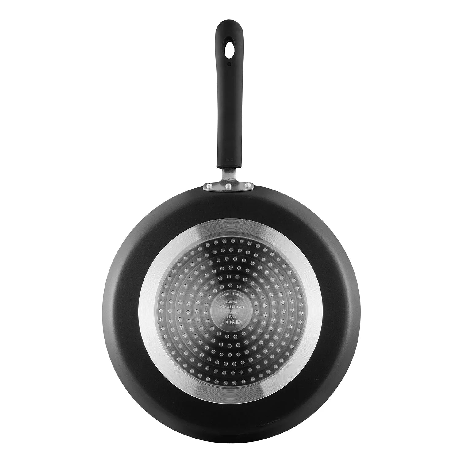 Vinod Zest Non-Stick Marbilo Dosa Tawa Bottom with Vinod Branding on it