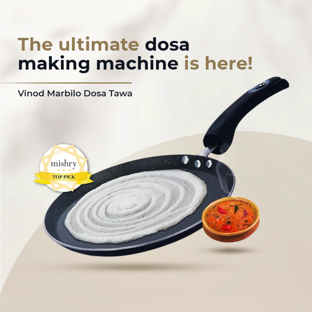 Vinod Zest Non-Stick Marbilo Dosa Tawa 