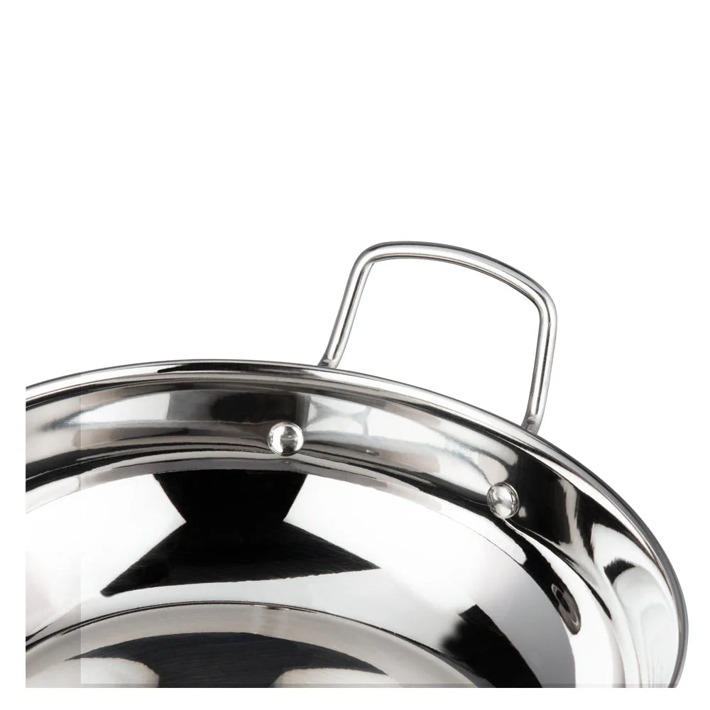 Vinod Stainless Steel Kadai with Toughened Glass Lid - SAS Bottom Induction Compatible